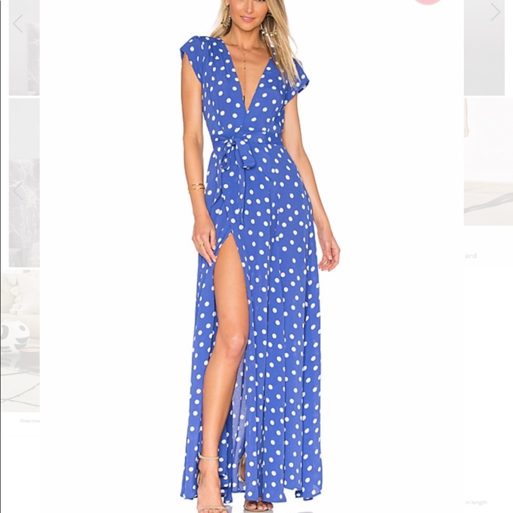 Tularosa Sid Wrap Dress in Robin Dot XS